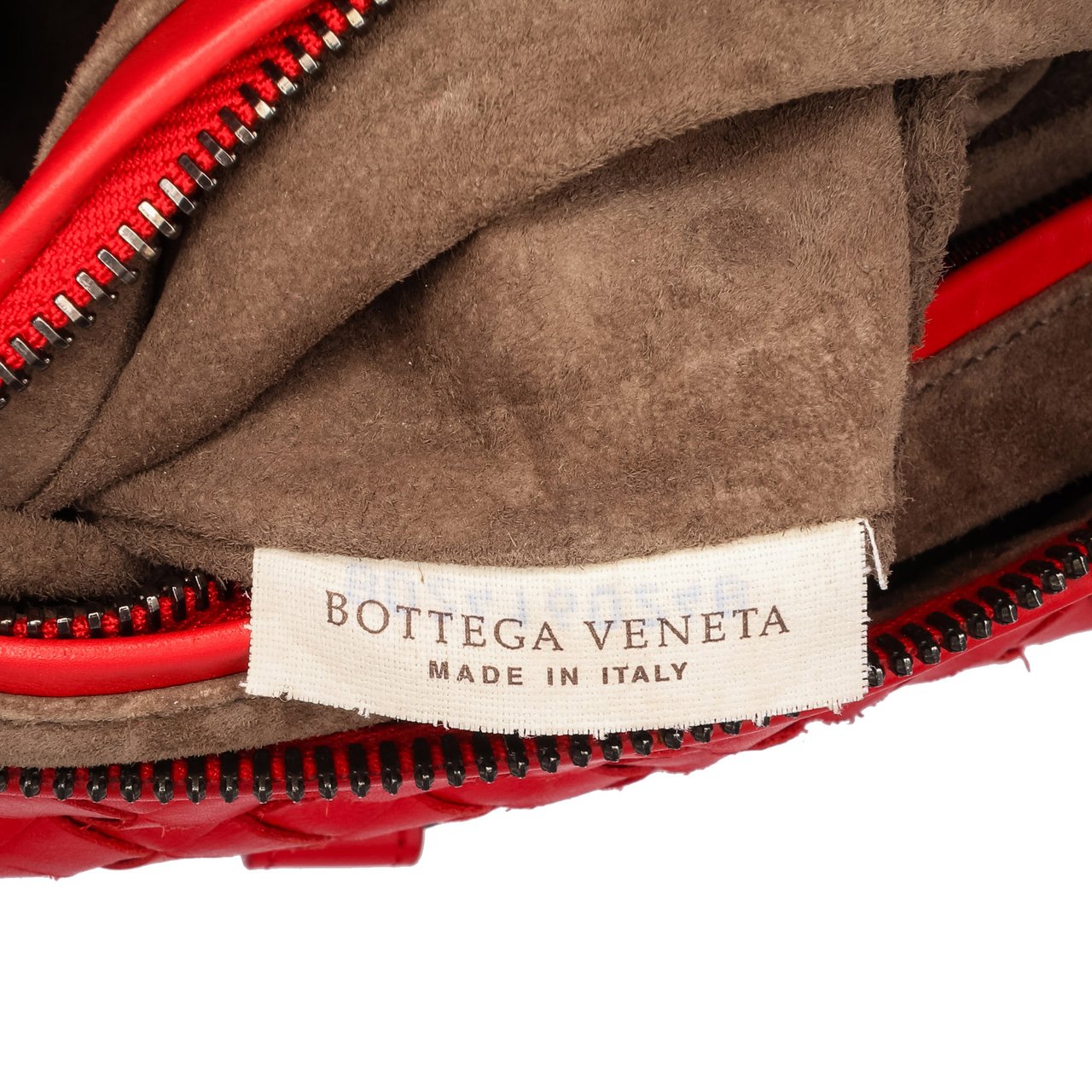 Bottega Veneta Nappa Intrecciato Boston Bag Rood
