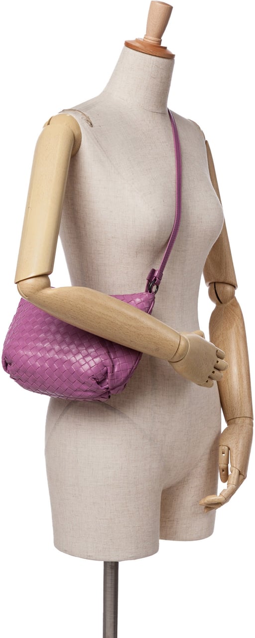 Bottega Veneta Nappa Intrecciato Crossbody Paars