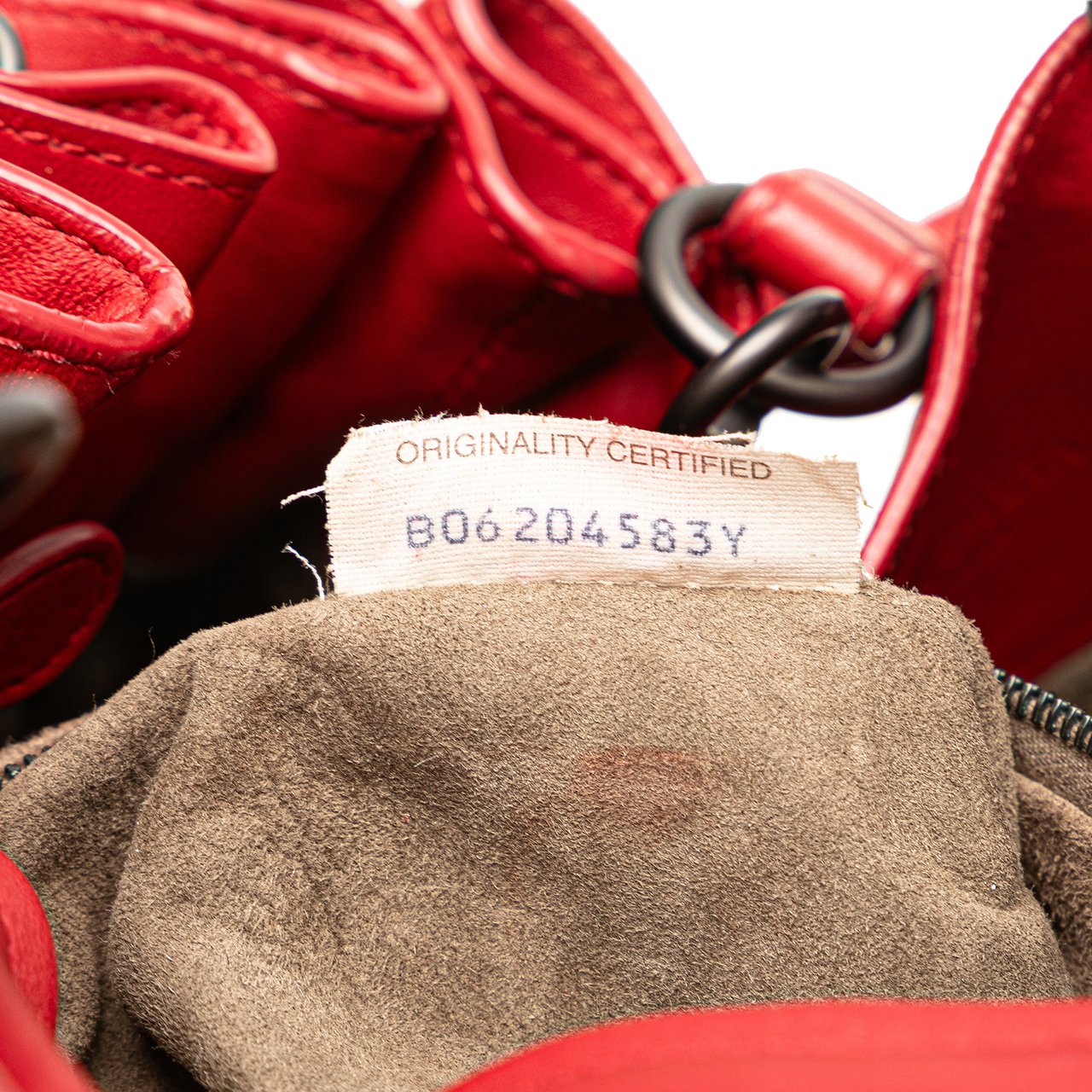 Bottega Veneta Nappa Intrecciato Bucket Bag Rood