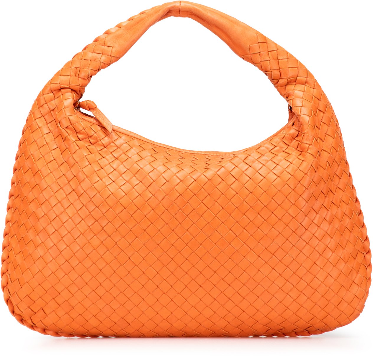 Bottega Veneta Small Nappa Intrecciato Veneta Hobo Oranje