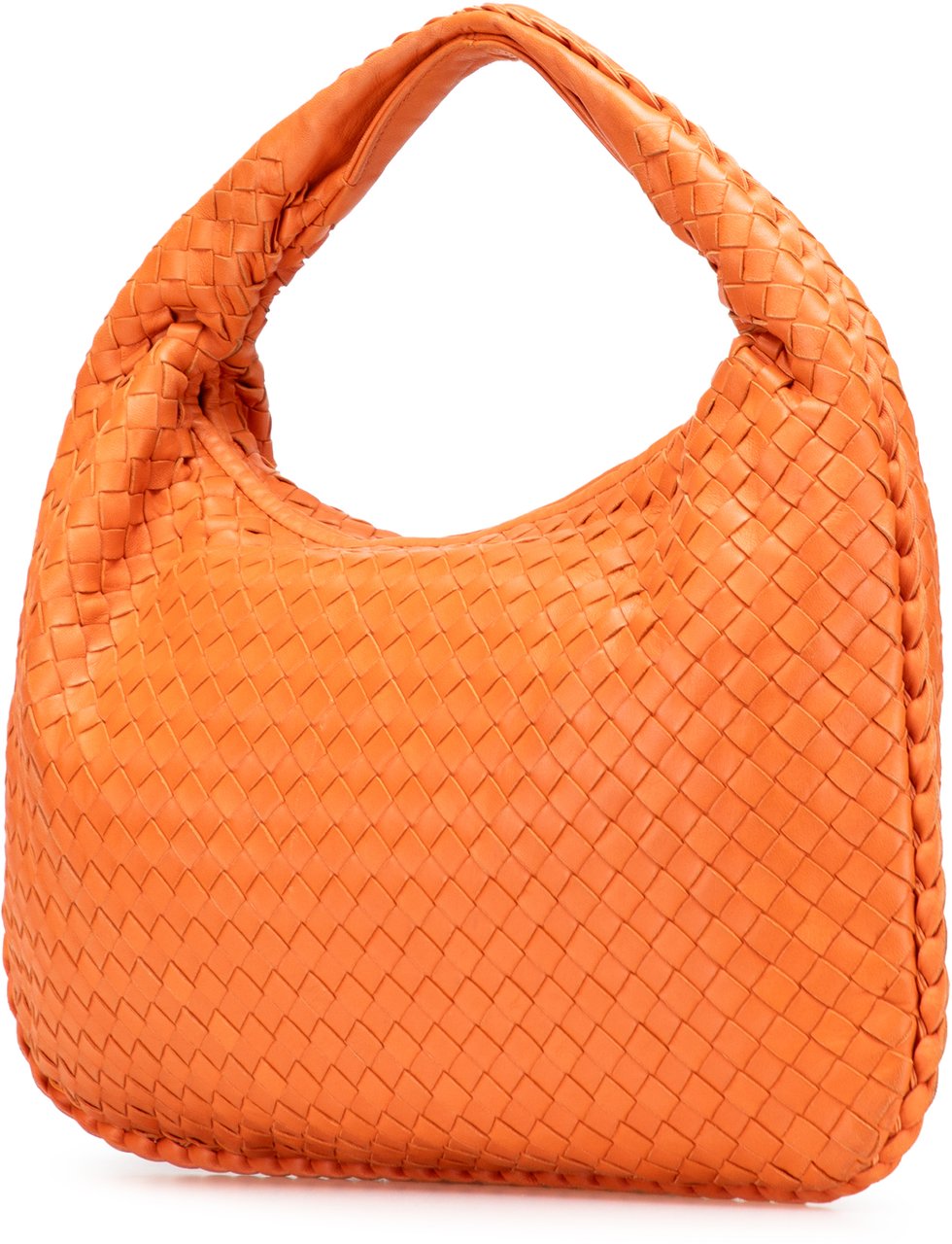 Bottega Veneta Small Nappa Intrecciato Veneta Hobo Oranje