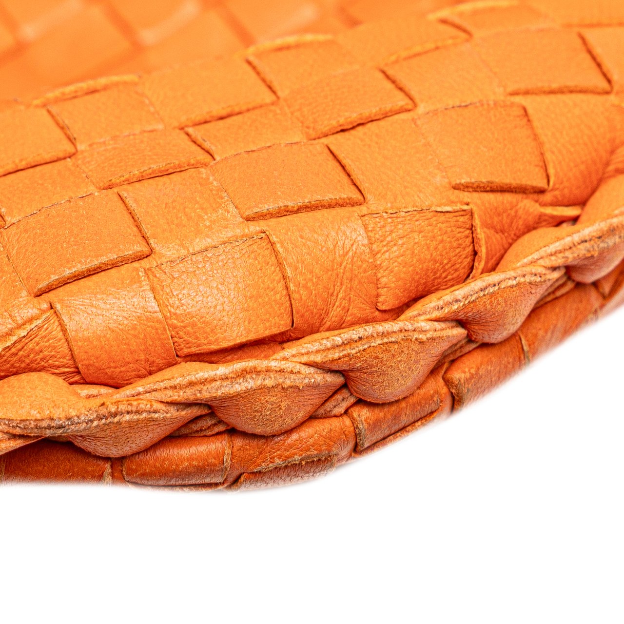 Bottega Veneta Small Nappa Intrecciato Veneta Hobo Oranje