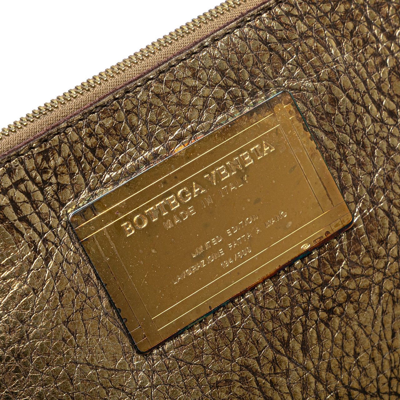 Bottega Veneta Lambskin Intreccio Cabat Tote Bruin