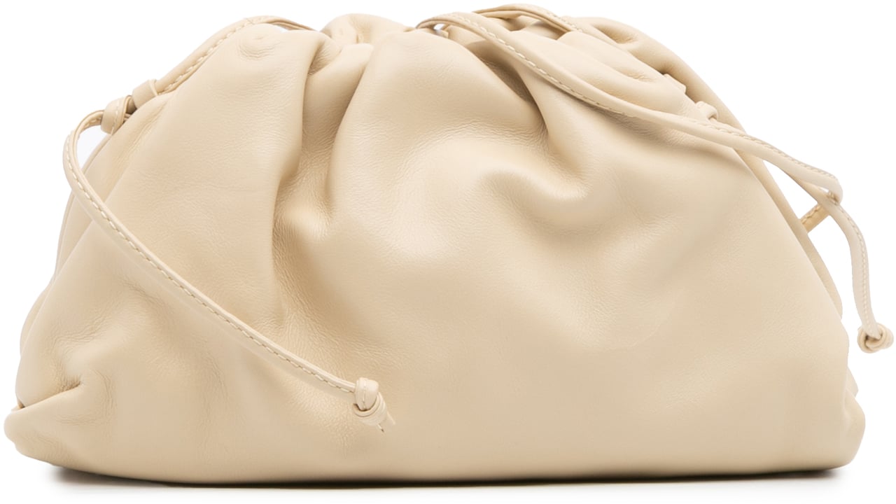 Bottega Veneta Lambskin The Mini Pouch Crossbody Bruin