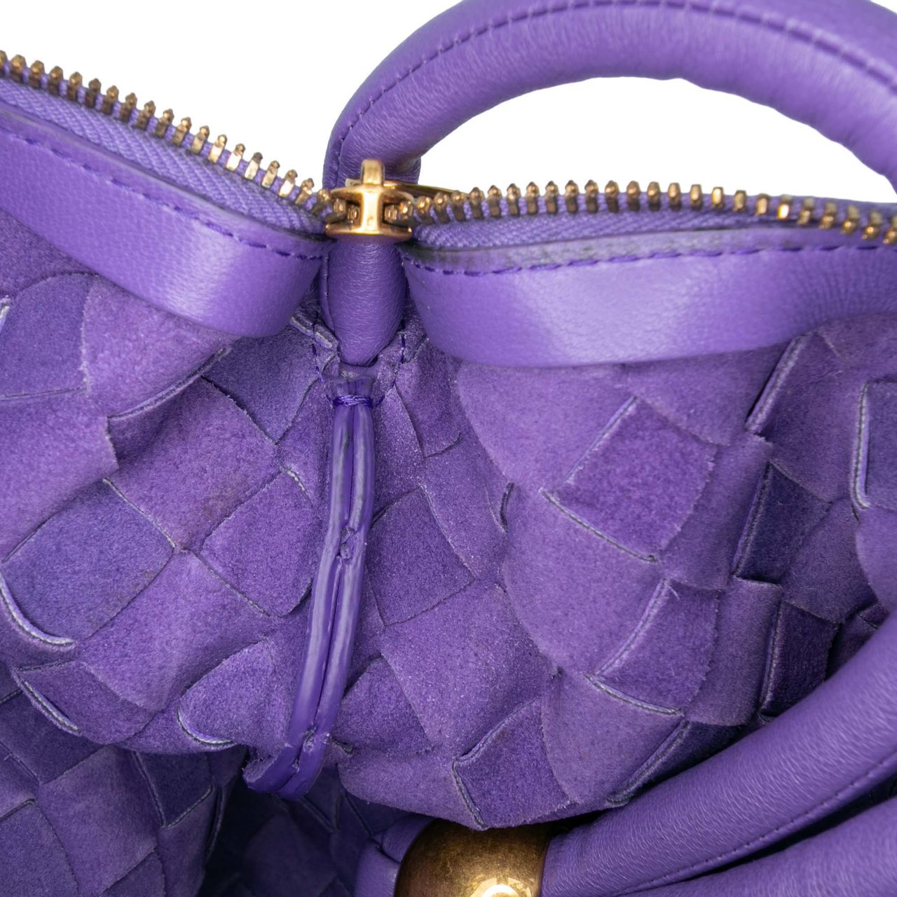 Bottega Veneta Small Nappa Intrecciato Turn Pouch Paars