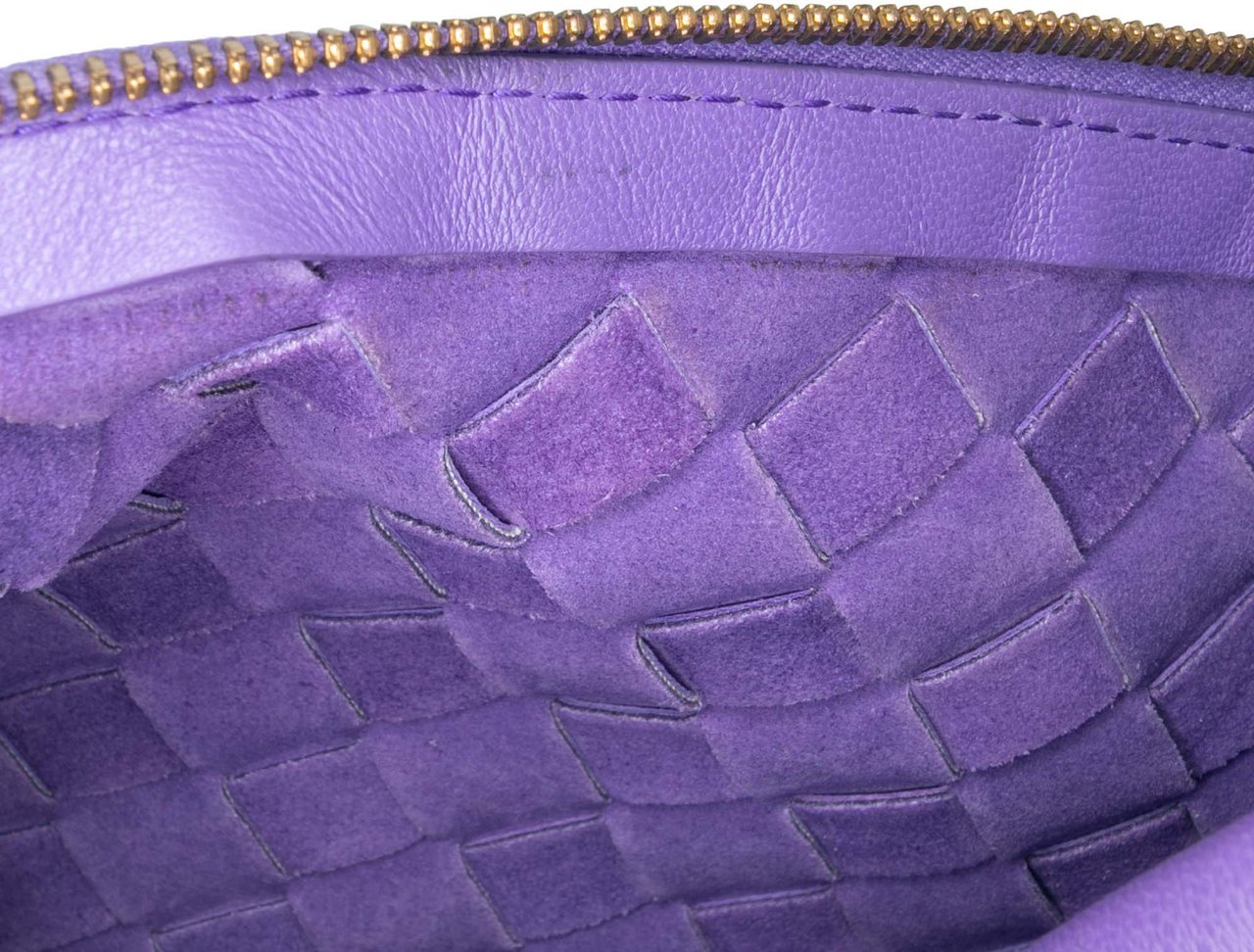 Bottega Veneta Small Nappa Intrecciato Turn Pouch Paars