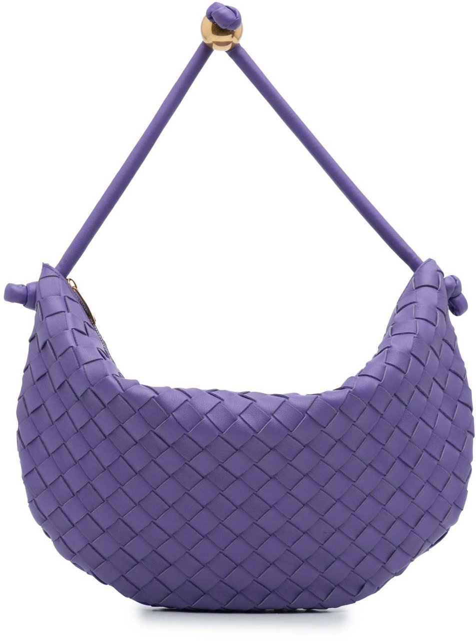 Bottega Veneta Small Nappa Intrecciato Turn Pouch Paars