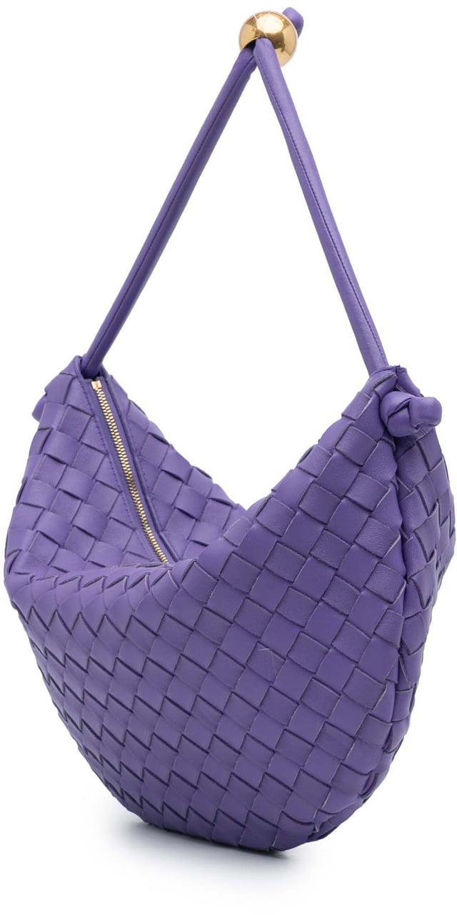 Bottega Veneta Small Nappa Intrecciato Turn Pouch Paars