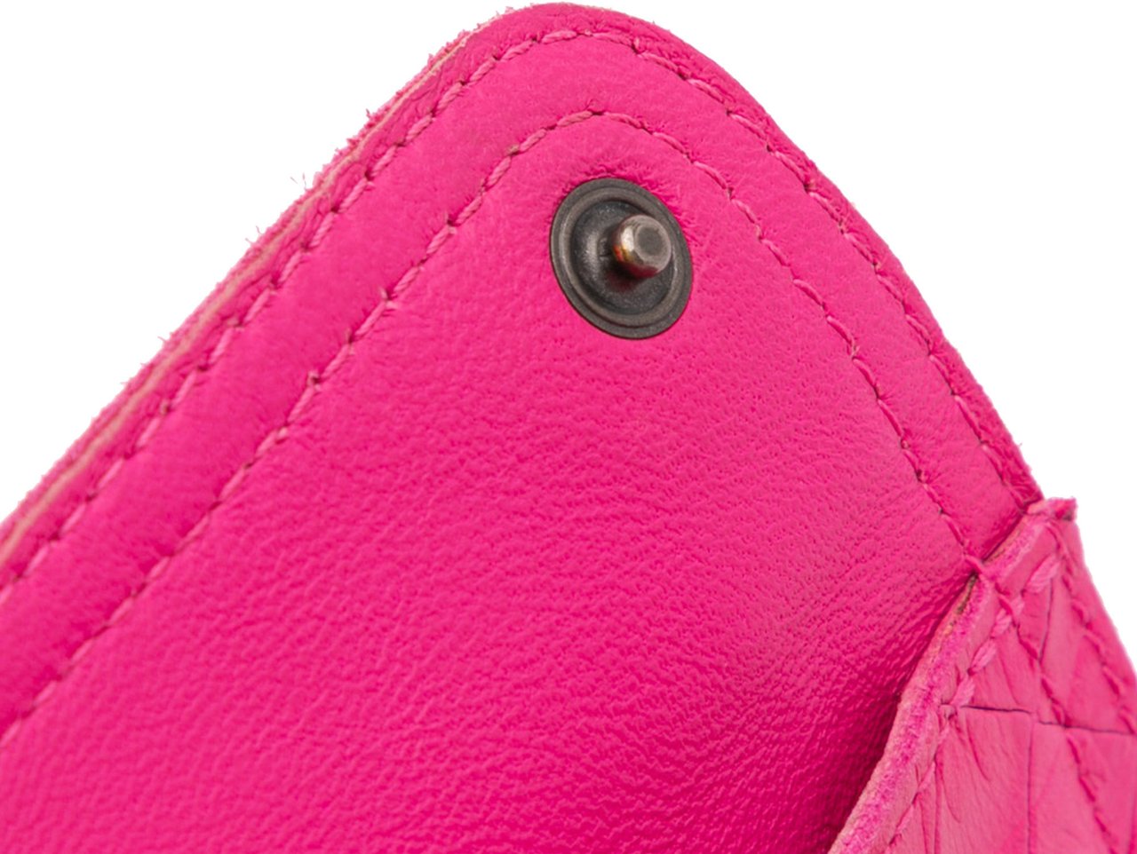 Bottega Veneta Small Calfskin Intrecciomirage Embossed Butterfly Chain Crossbody Roze