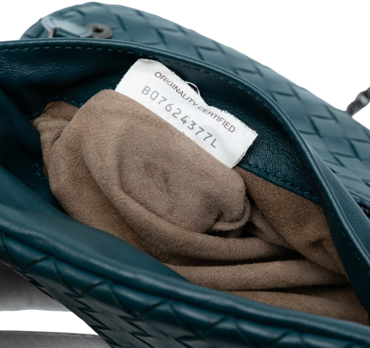 Bottega Veneta Mini Nappa Intrecciato Expandable Chain Crossbody Blauw