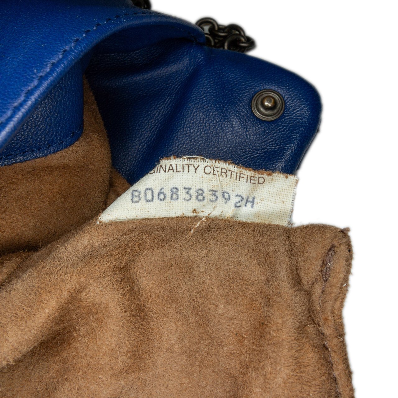 Bottega Veneta Intrecciato Chain Flap Crossbody Blauw
