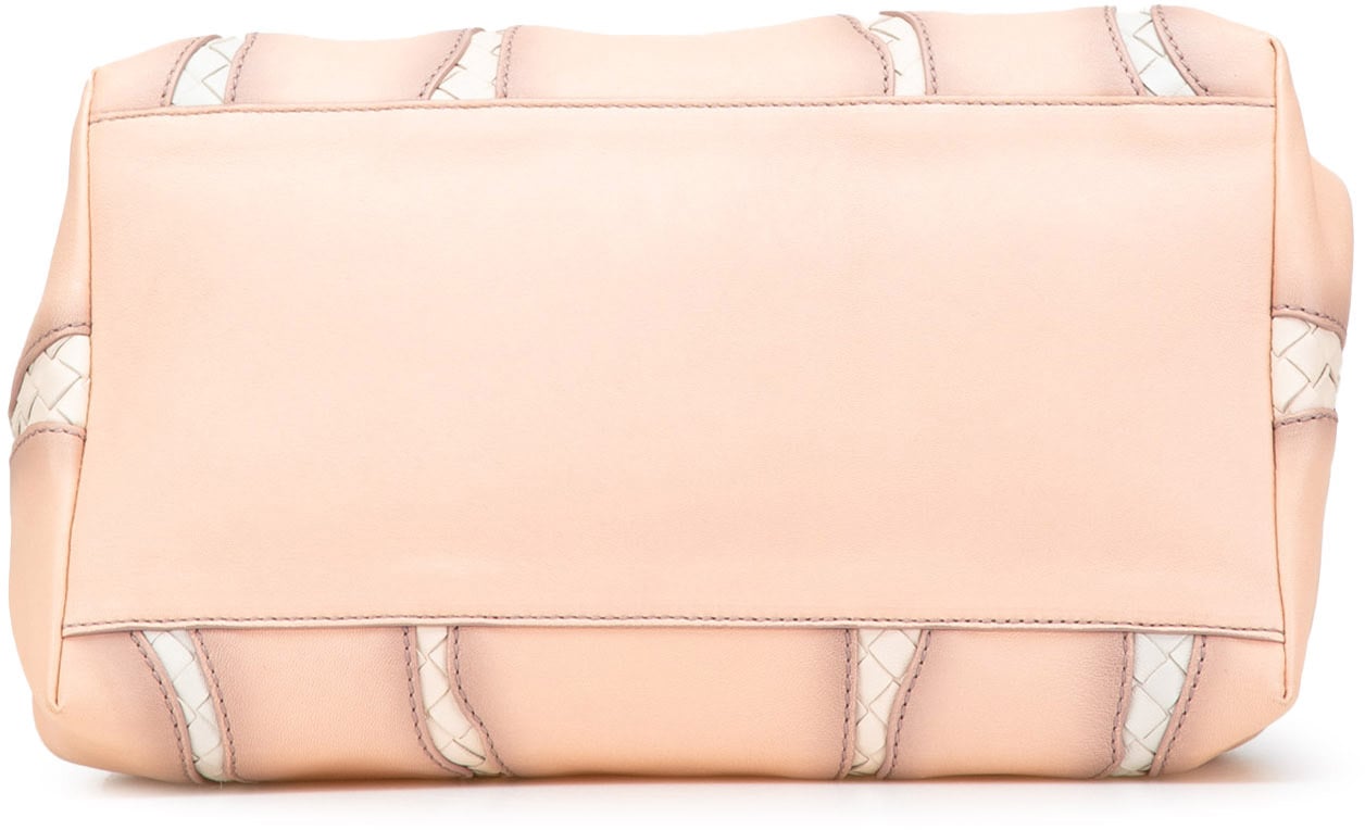 Bottega Veneta Medium Nappa Intrecciato Glimmer Tote Roze
