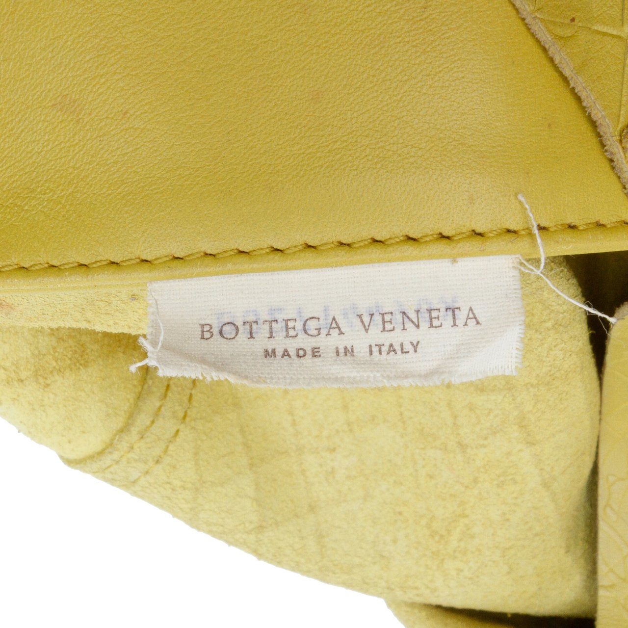 Bottega Veneta Leather Intrecciomirage Butterfly Tote Geel