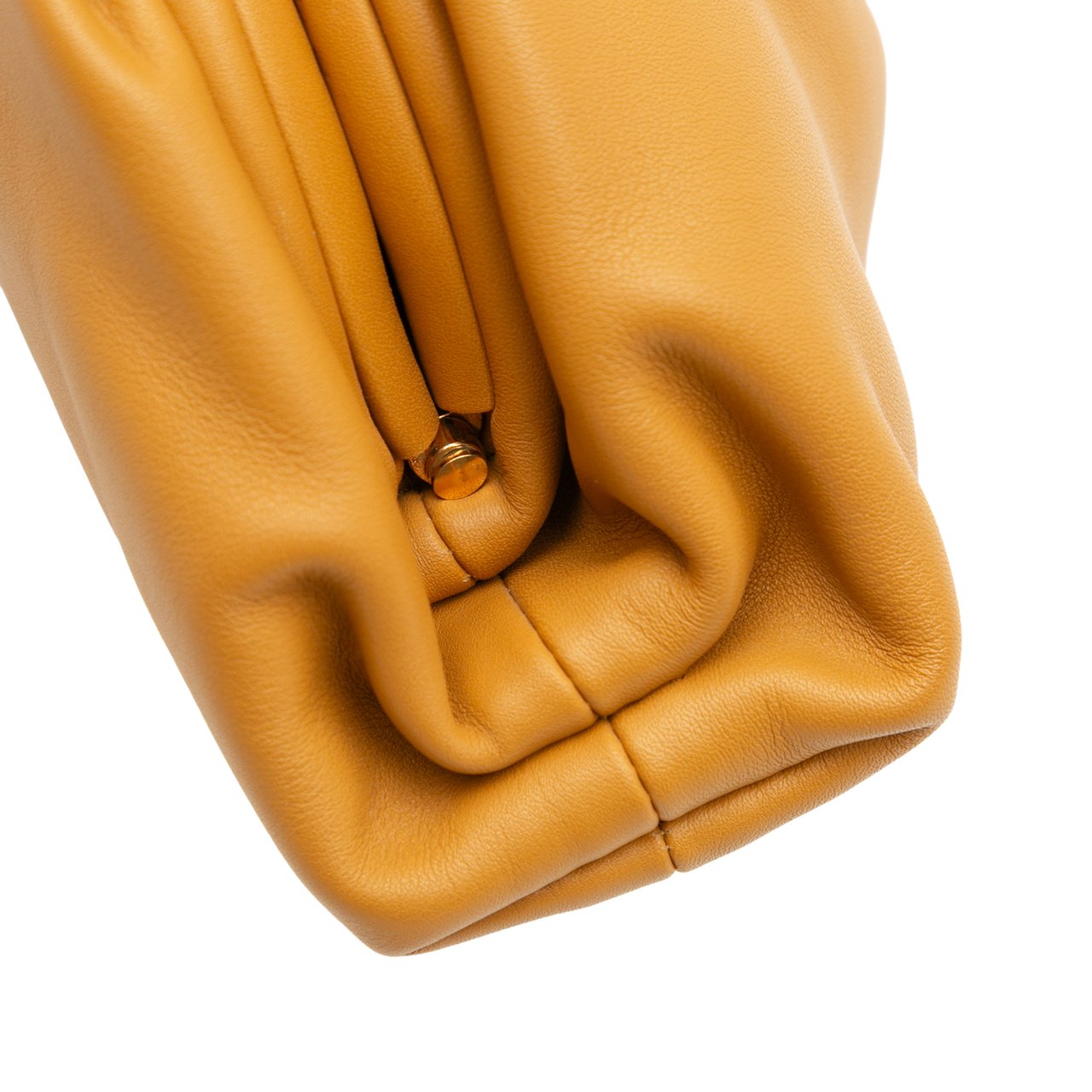 Bottega Veneta Lambskin The Mini Pouch Crossbody Oranje