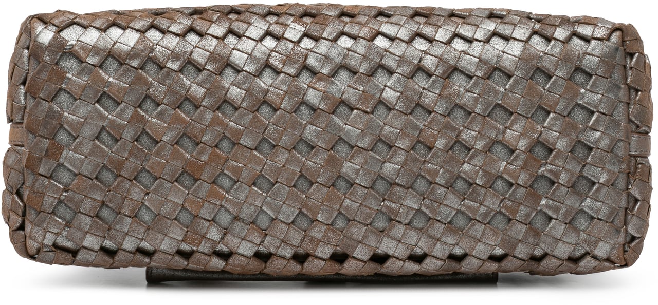 Bottega Veneta Limited Edition Intrecciato Frame Shoulder Bag Bruin