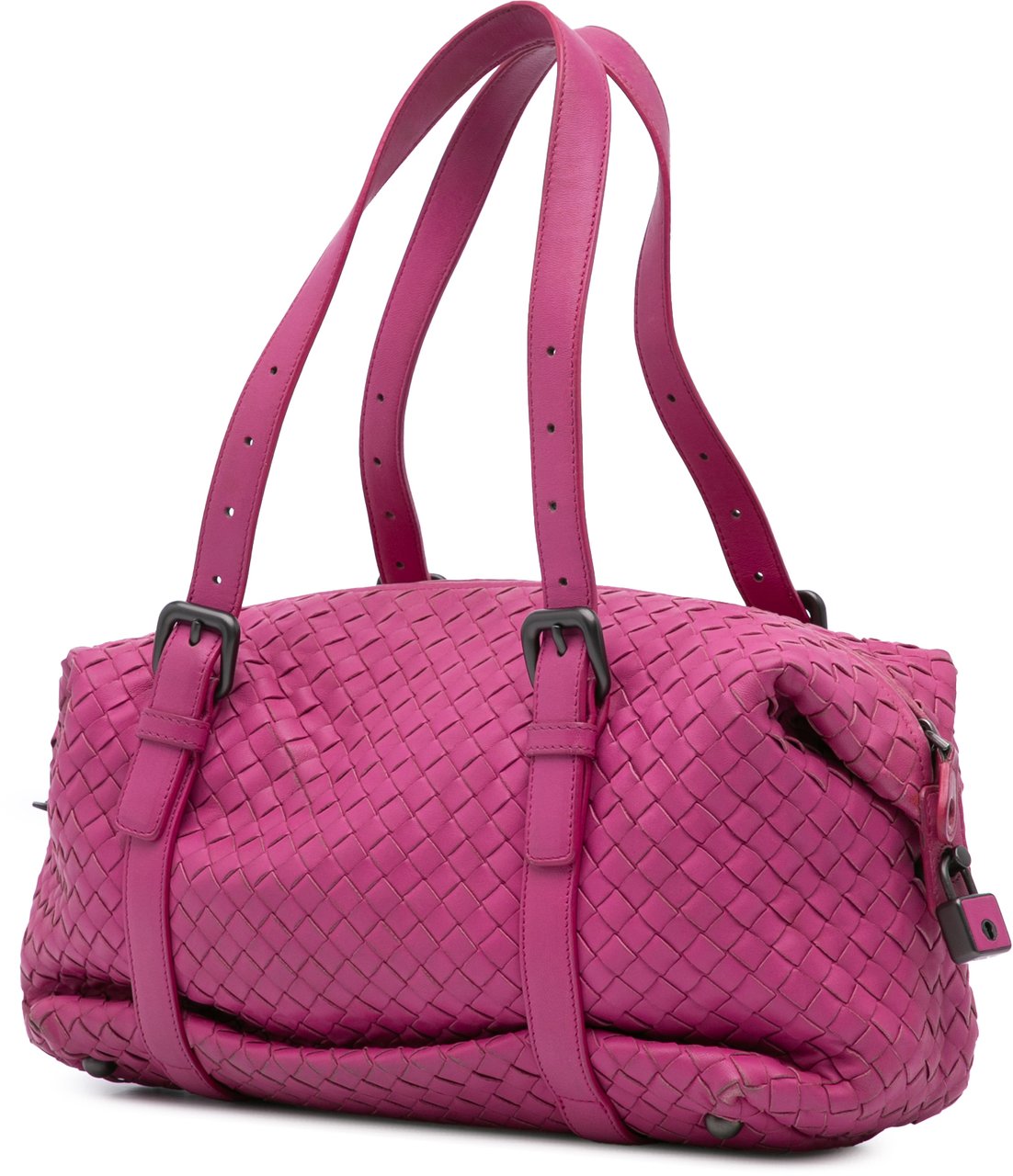Bottega Veneta Nappa Intrecciato Montaigne Shoulder Bag Roze