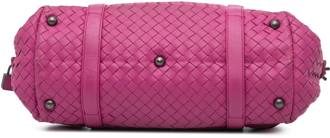 Bottega Veneta Nappa Intrecciato Montaigne Shoulder Bag Roze