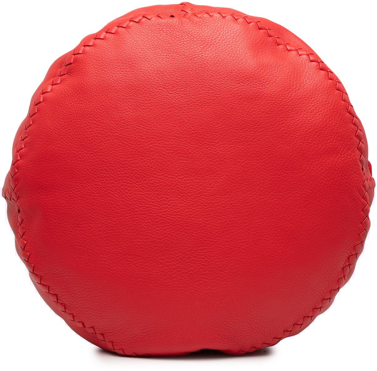 Bottega Veneta Intrecciato Trimmed Cervo Disk Handbag Rood