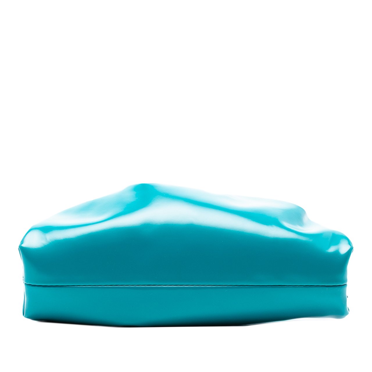 Bottega Veneta Patent Beaded Strap The Mini Pouch Crossbody Blauw