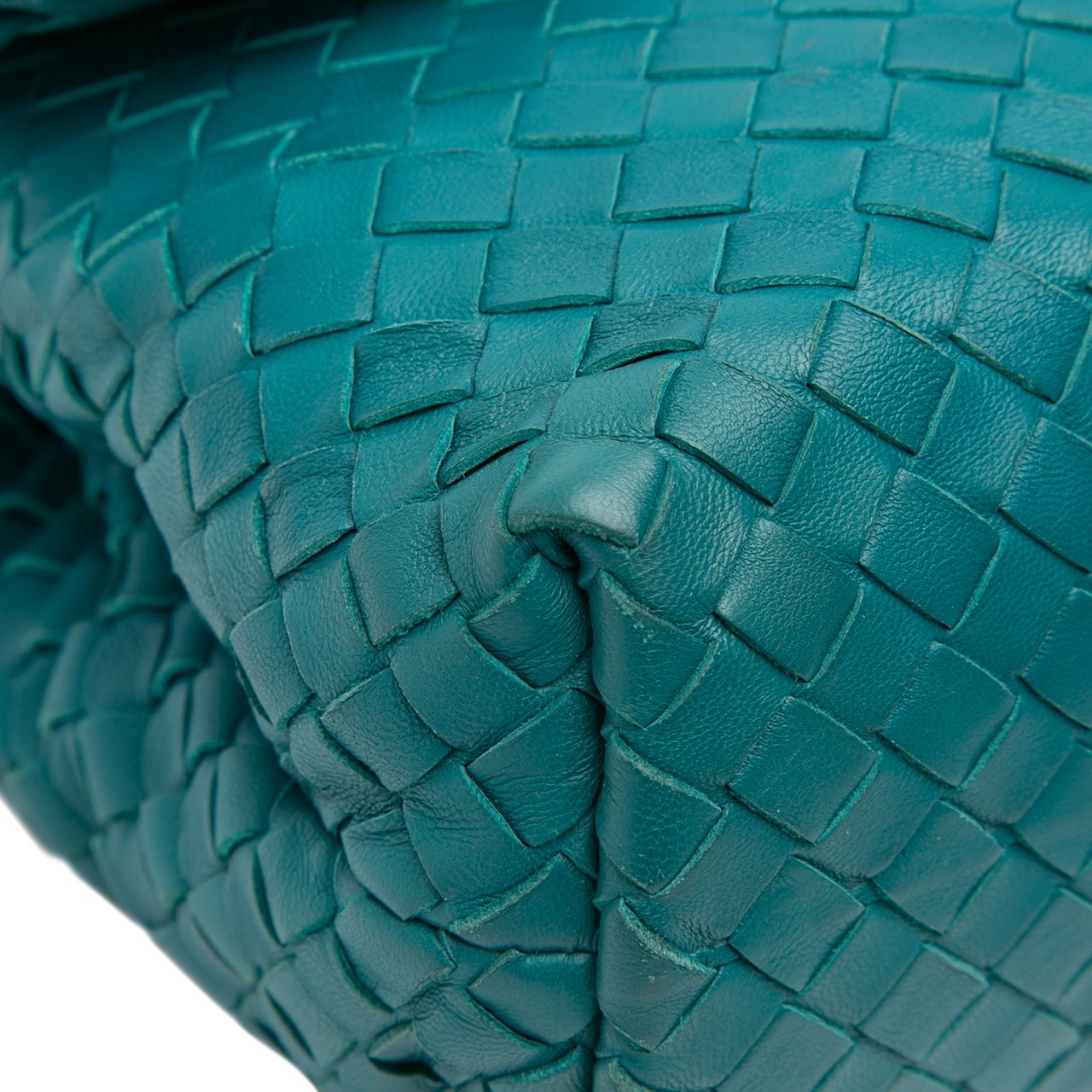 Bottega Veneta Small Nappa Intrecciato Olimpia Shoulder Bag Blauw