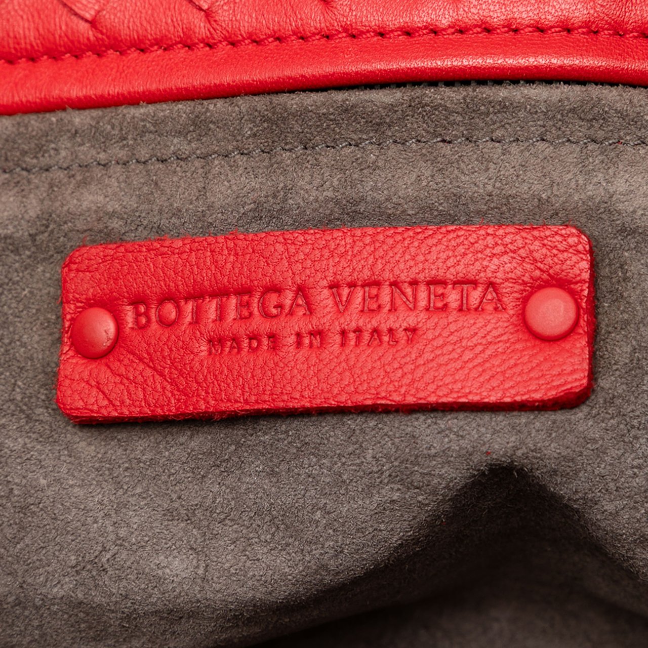 Bottega Veneta Nappa Intrecciato Ruffle Tote Rood