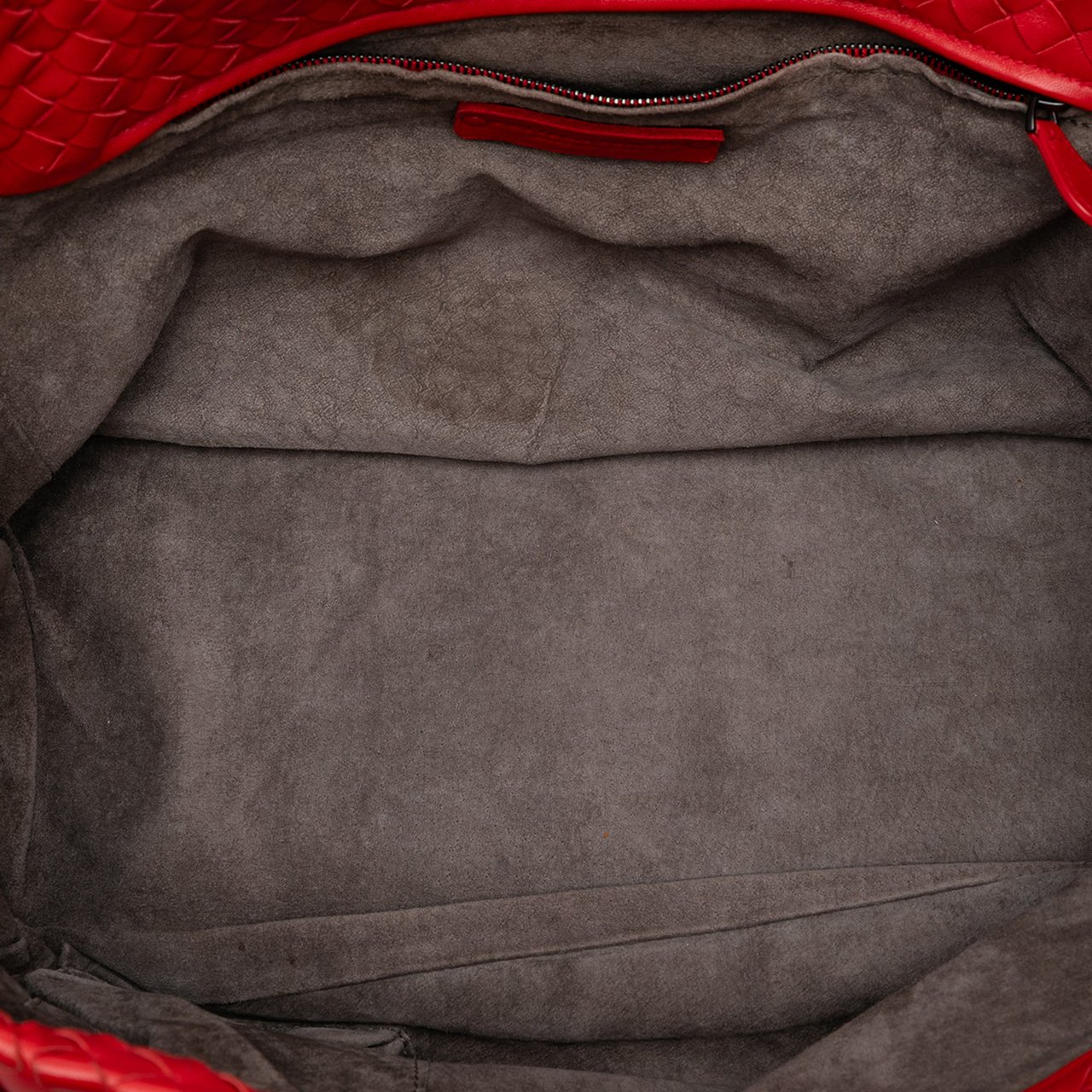 Bottega Veneta Nappa Intrecciato Ruffle Tote Rood