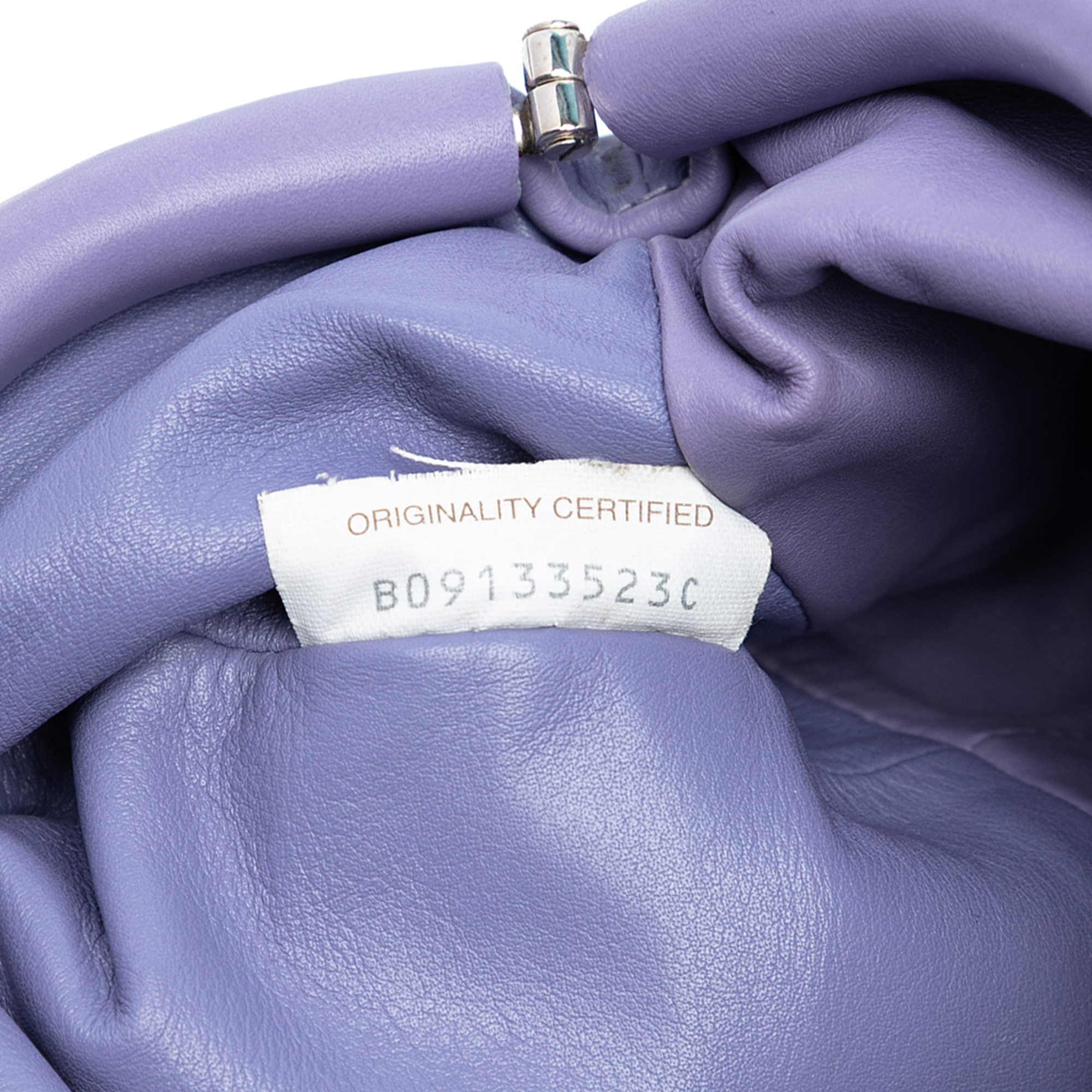 Bottega Veneta Lambskin The Mini Pouch Crossbody Paars