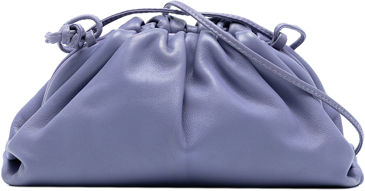 Bottega Veneta Lambskin The Mini Pouch Crossbody Paars