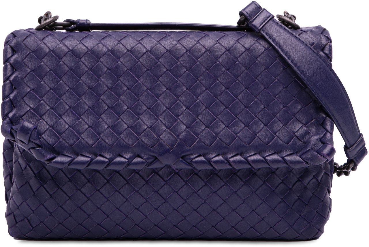 Bottega Veneta Small Nappa Intrecciato Olimpia Shoulder Bag Paars