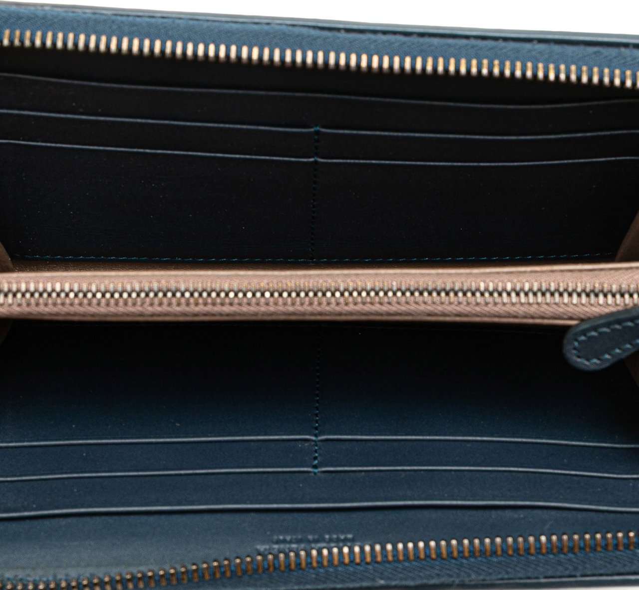 Bottega Veneta Nappa Intrecciato Zip Around Long Wallet Blauw