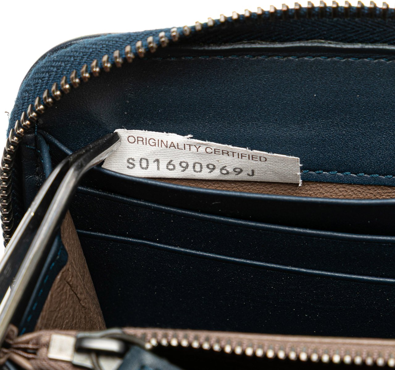 Bottega Veneta Nappa Intrecciato Zip Around Long Wallet Blauw