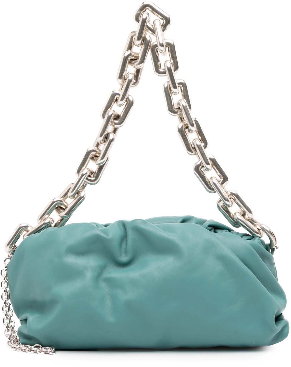 Bottega Veneta Lambskin Chain Pouch Blauw