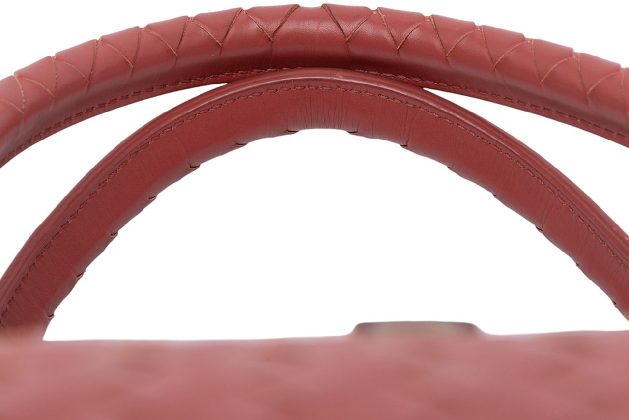 Bottega Veneta Medium Nappa Intrecciato Roma Tote Rood