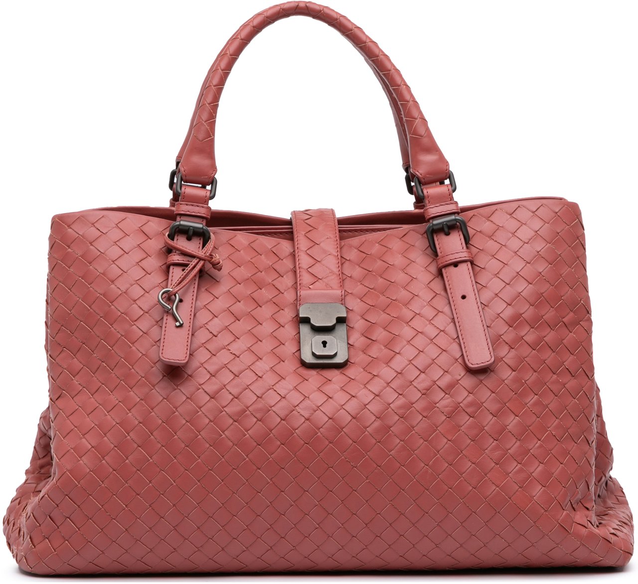 Bottega Veneta Medium Nappa Intrecciato Roma Tote Rood
