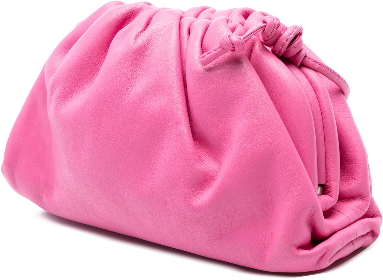 Bottega Veneta Lambskin The Mini Pouch Crossbody Roze