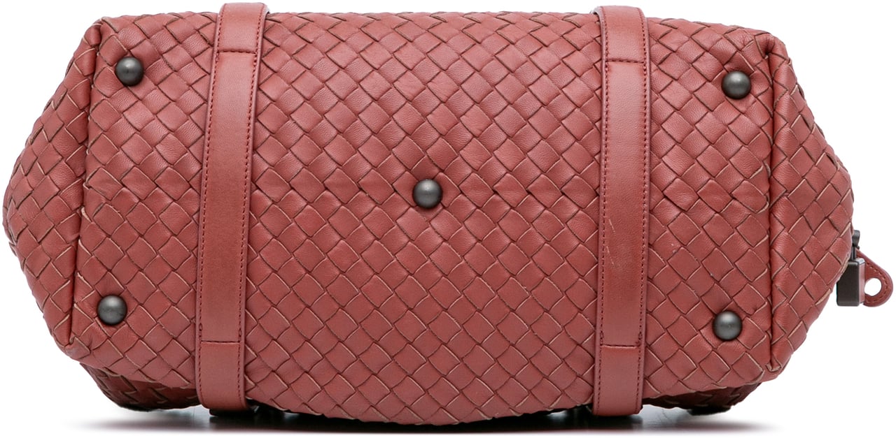 Bottega Veneta Nappa Intrecciato Montaigne Shoulder Bag Rood