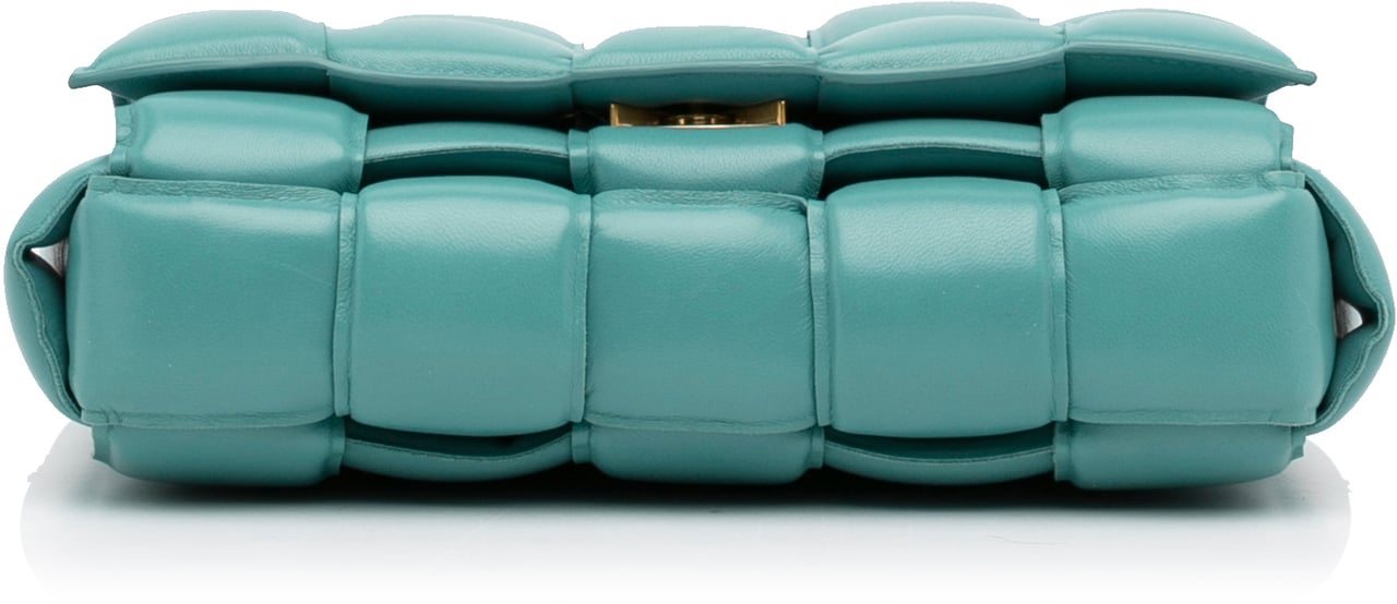 Bottega Veneta Nappa Intrecciato Padded Chain Cassette Satchel Blauw