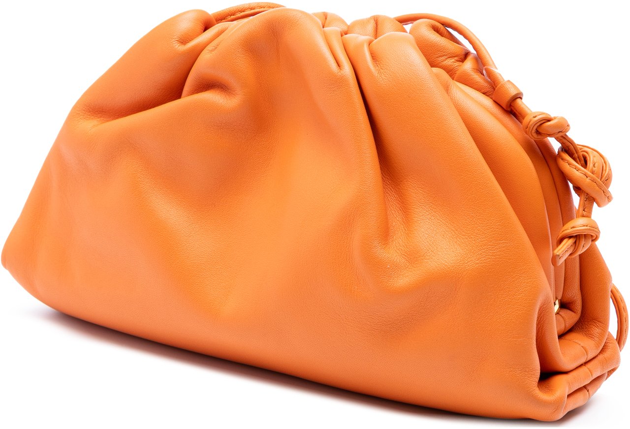 Bottega Veneta Lambskin The Mini Pouch Crossbody Oranje