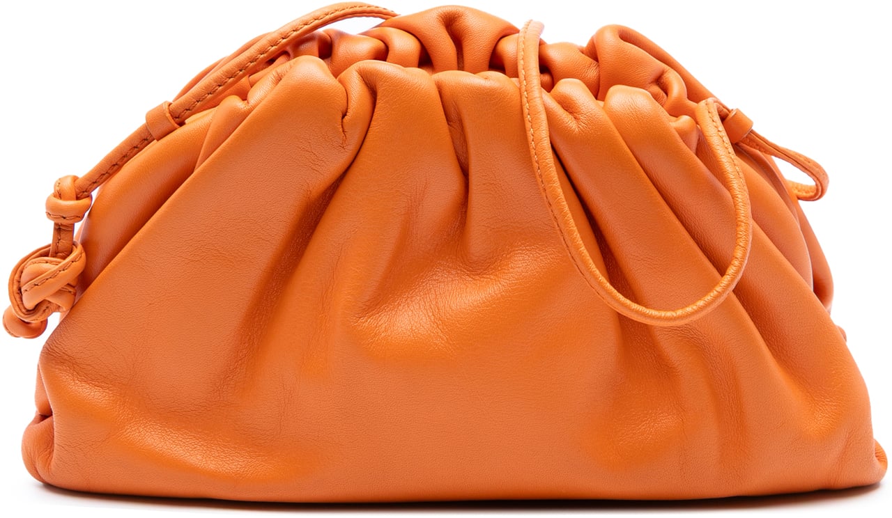 Bottega Veneta Lambskin The Mini Pouch Crossbody Oranje