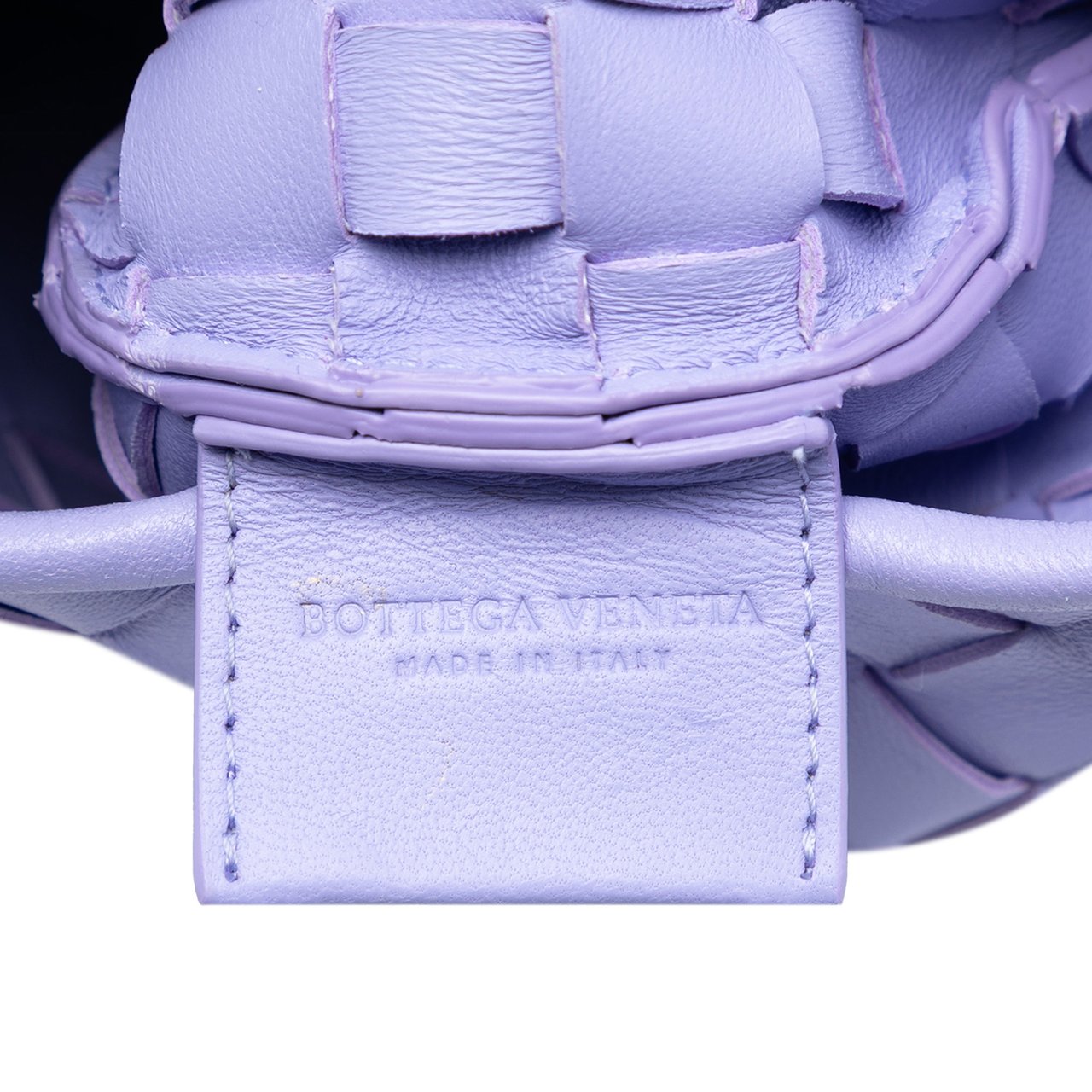 Bottega Veneta Baby Lambskin Intrecciato Sardine Paars