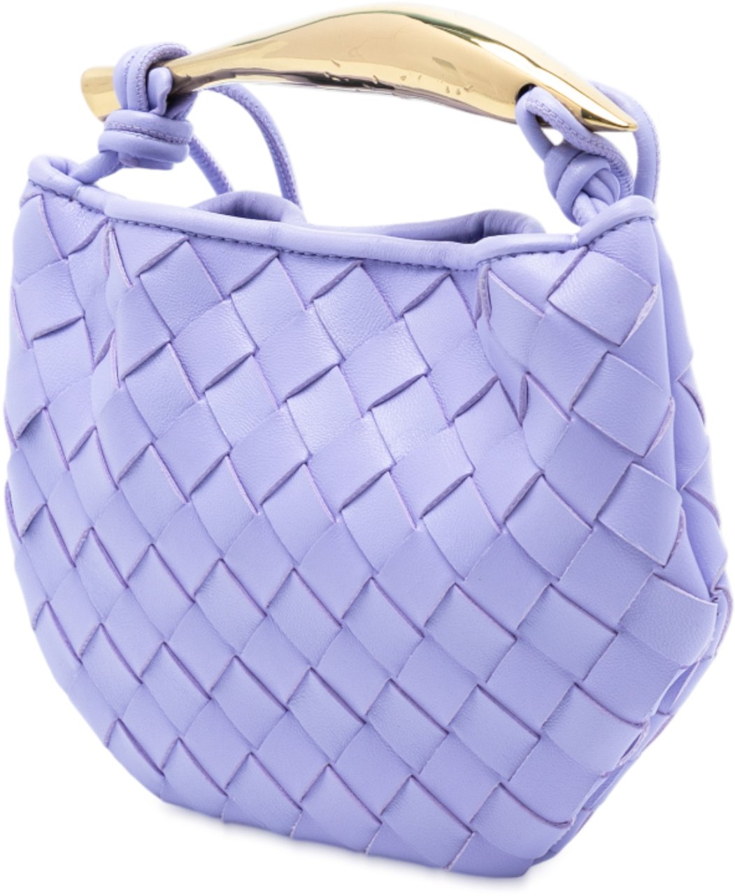 Bottega Veneta Baby Lambskin Intrecciato Sardine Paars