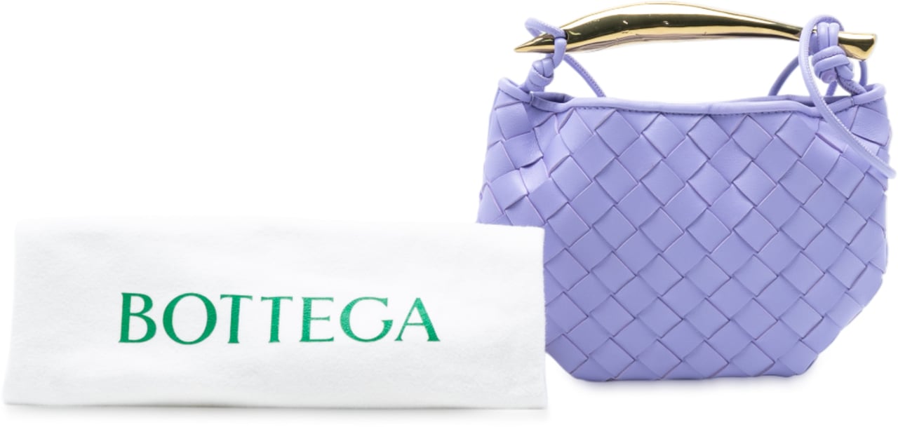 Bottega Veneta Baby Lambskin Intrecciato Sardine Paars