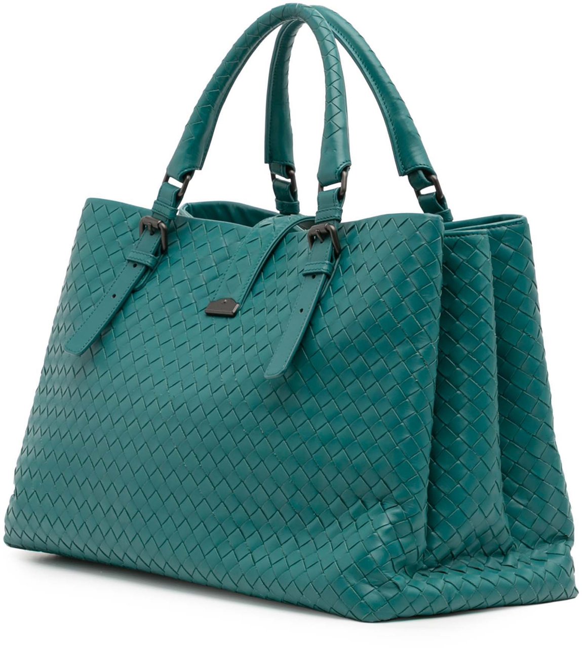 Bottega Veneta Medium Nappa Intrecciato Roma Tote Blauw