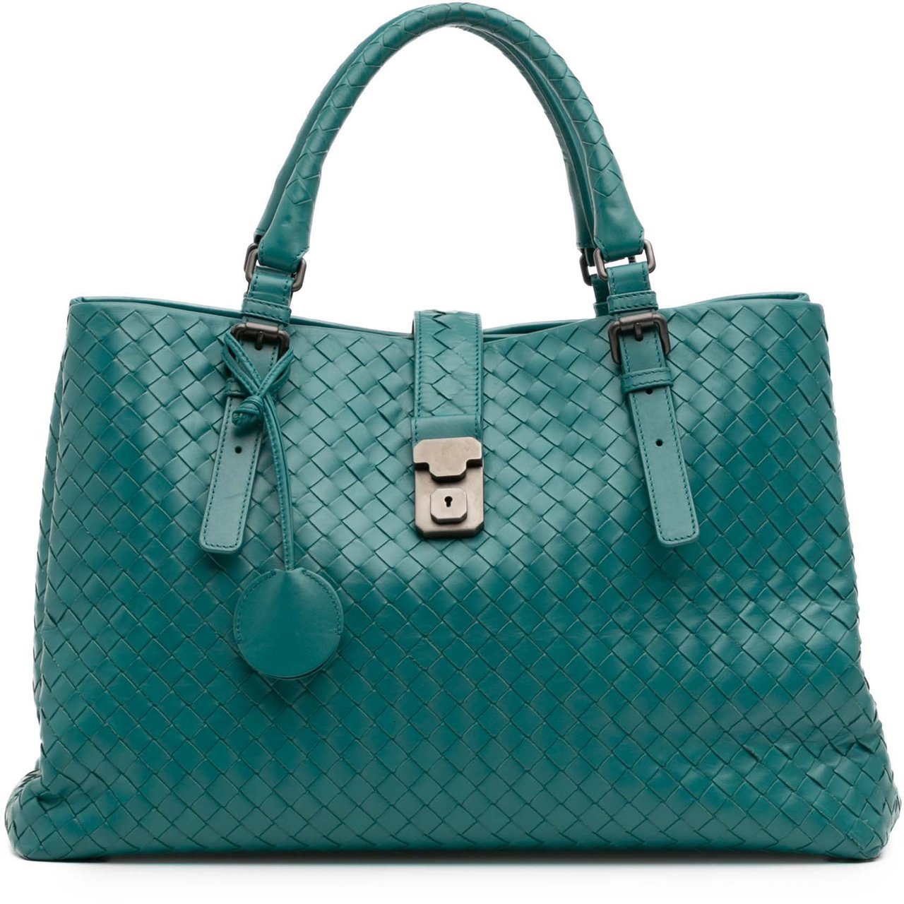 Bottega Veneta Medium Nappa Intrecciato Roma Tote Blauw