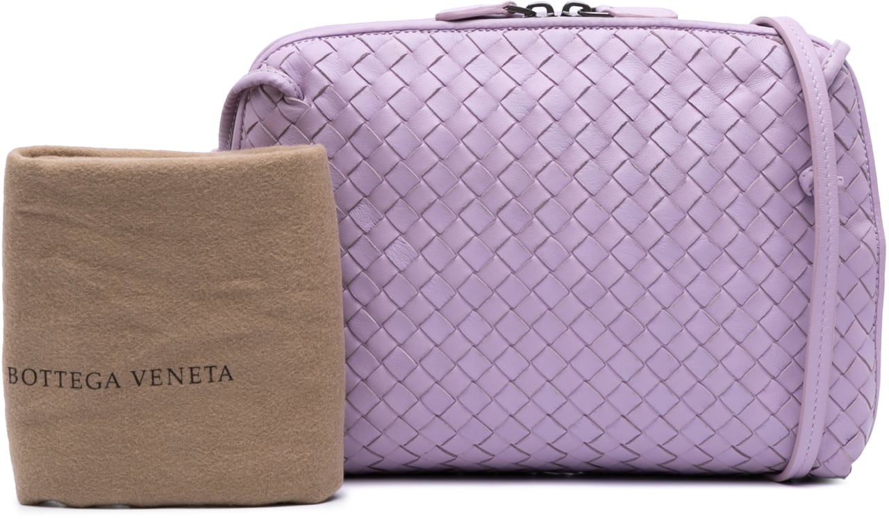 Bottega Veneta Nappa Intrecciato Nodini Crossbody Paars