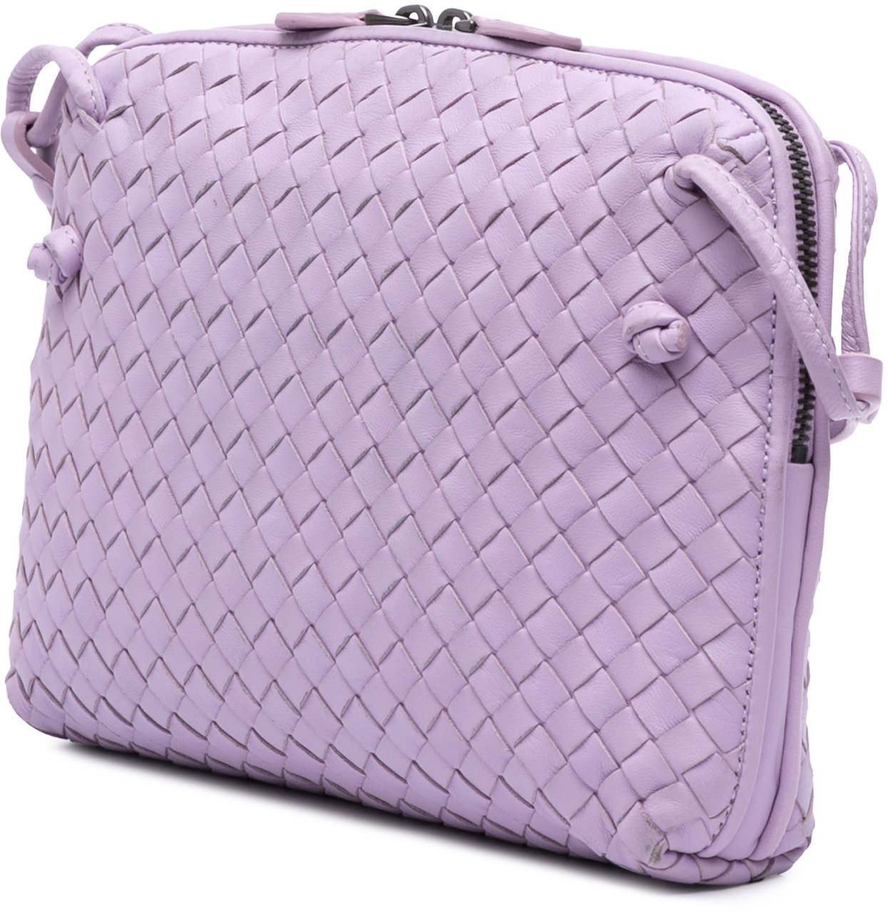Bottega Veneta Nappa Intrecciato Nodini Crossbody Paars