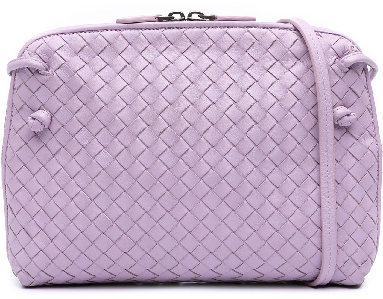 Bottega Veneta Nappa Intrecciato Nodini Crossbody Paars