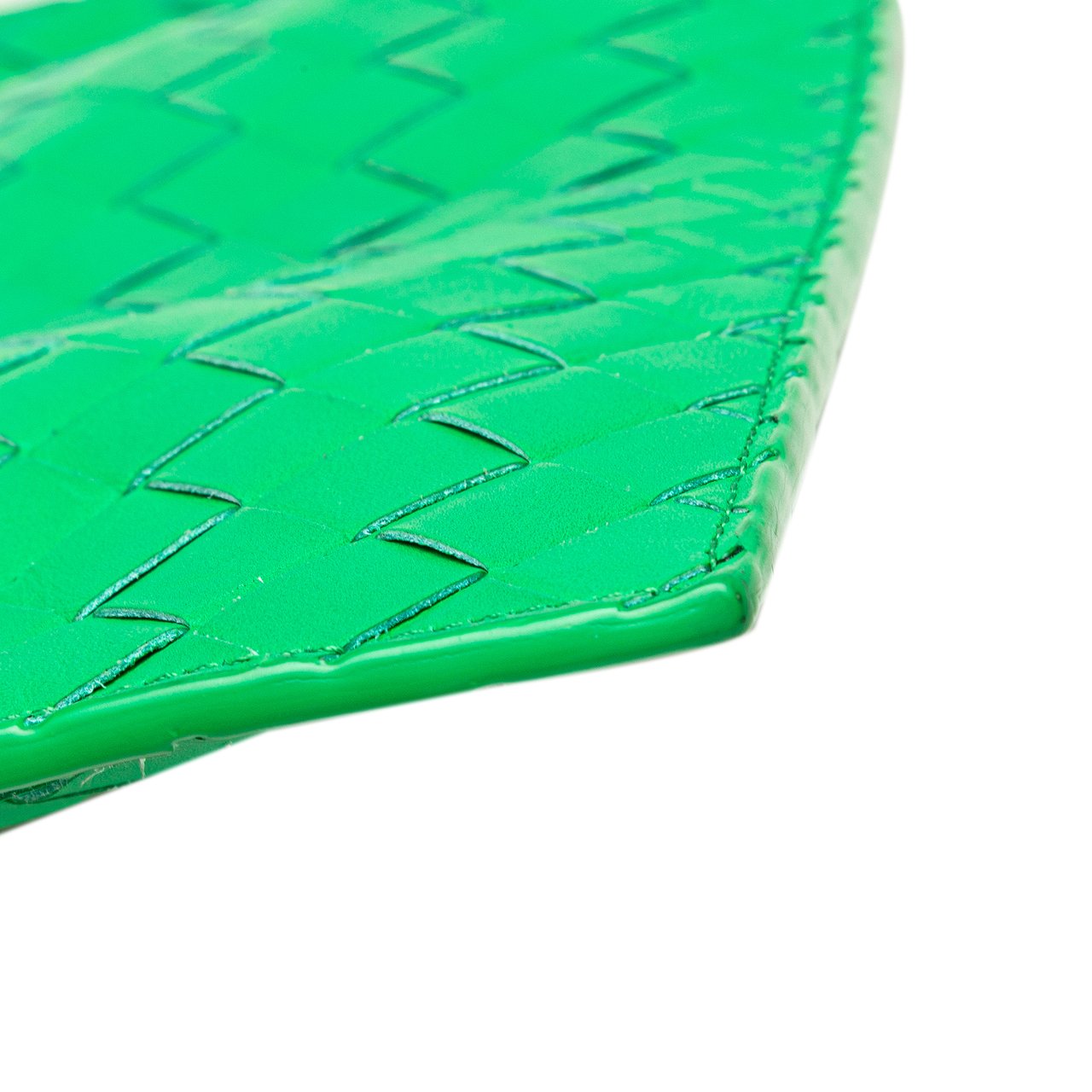 Bottega Veneta Intrecciato Leather Clutch Groen