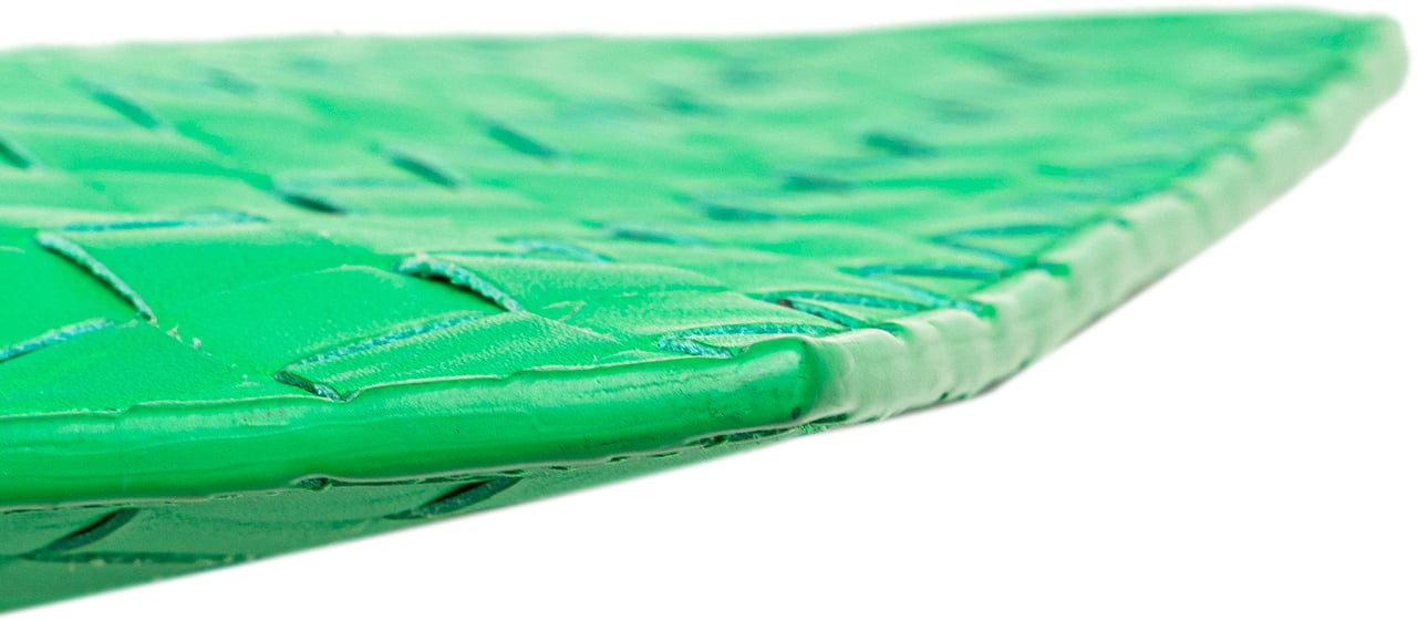 Bottega Veneta Intrecciato Leather Clutch Groen