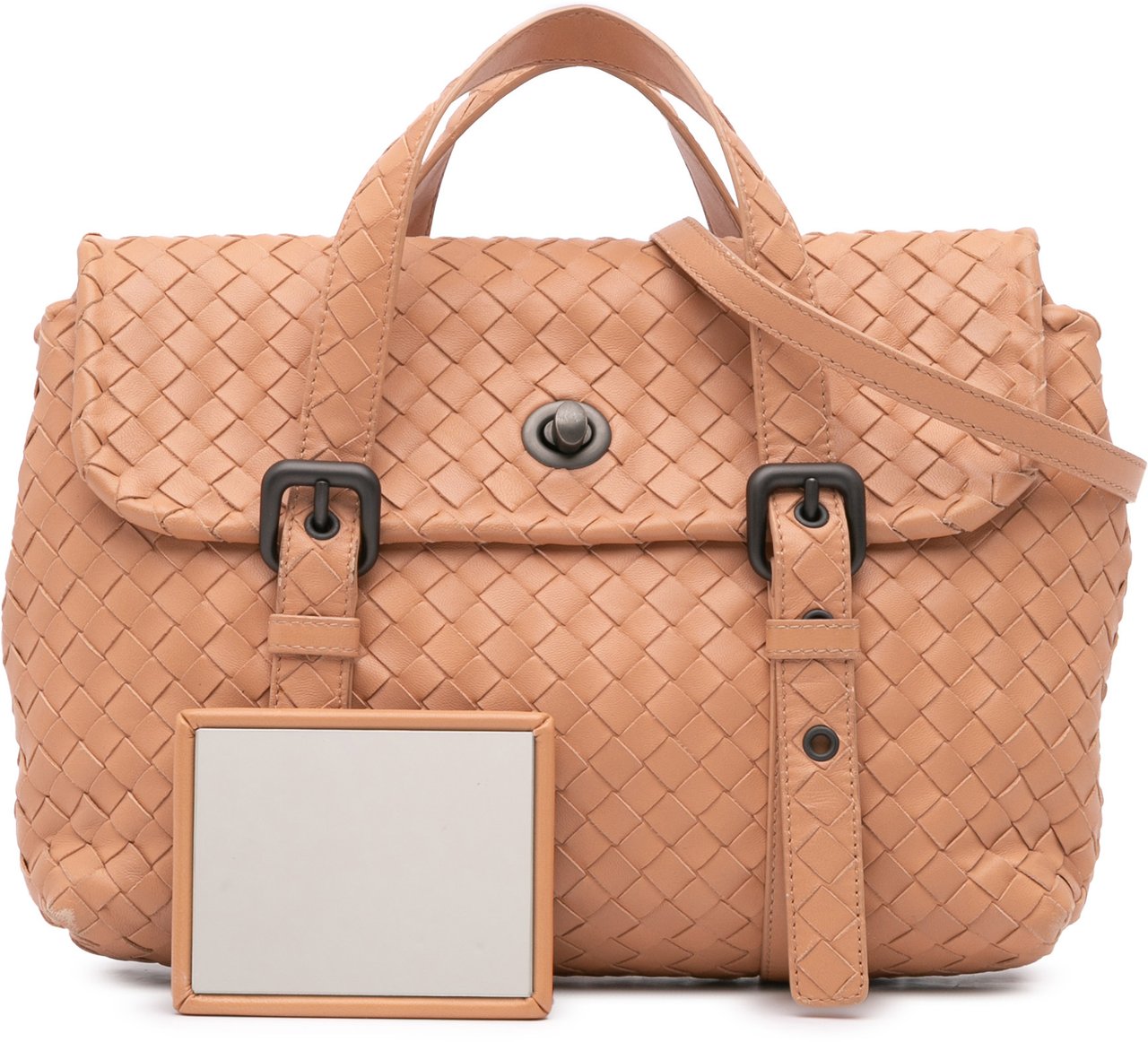 Bottega Veneta Intrecciato Flap Satchel Bruin